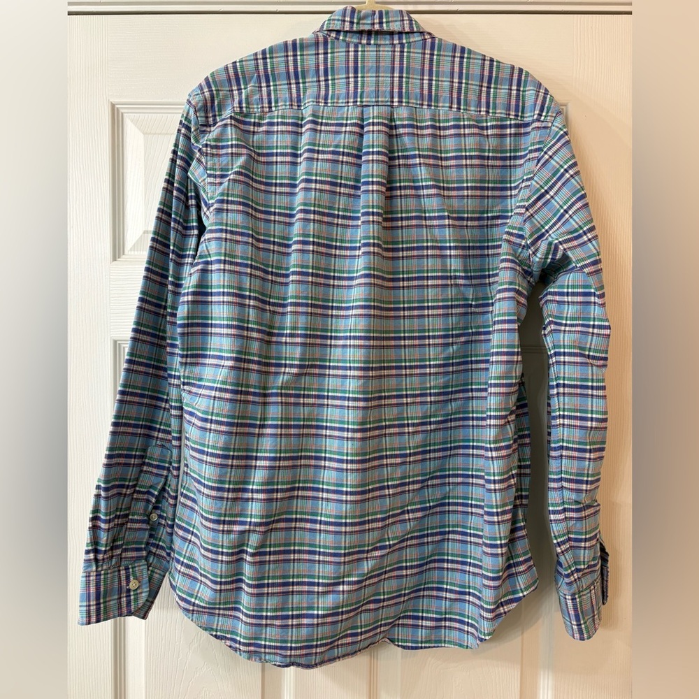 Ralph Lauren Men Large Button Up Long Sleeve Plaid Shirts Set 3 Pink Yellow Blue - Picture 9 of 13